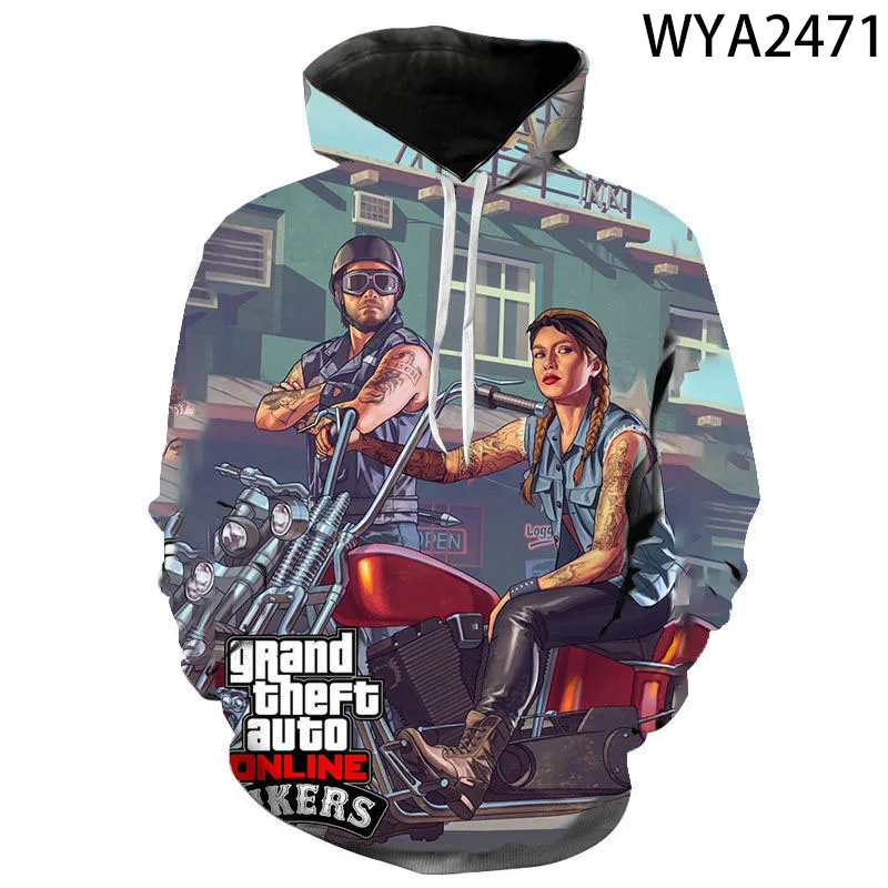 2020 New 3D Print Grand Theft Auto Game Gta 4/5 Printed Hoodies Men Women Children Cool Hooded Sweatshirt Boy Girl Kids Pullover