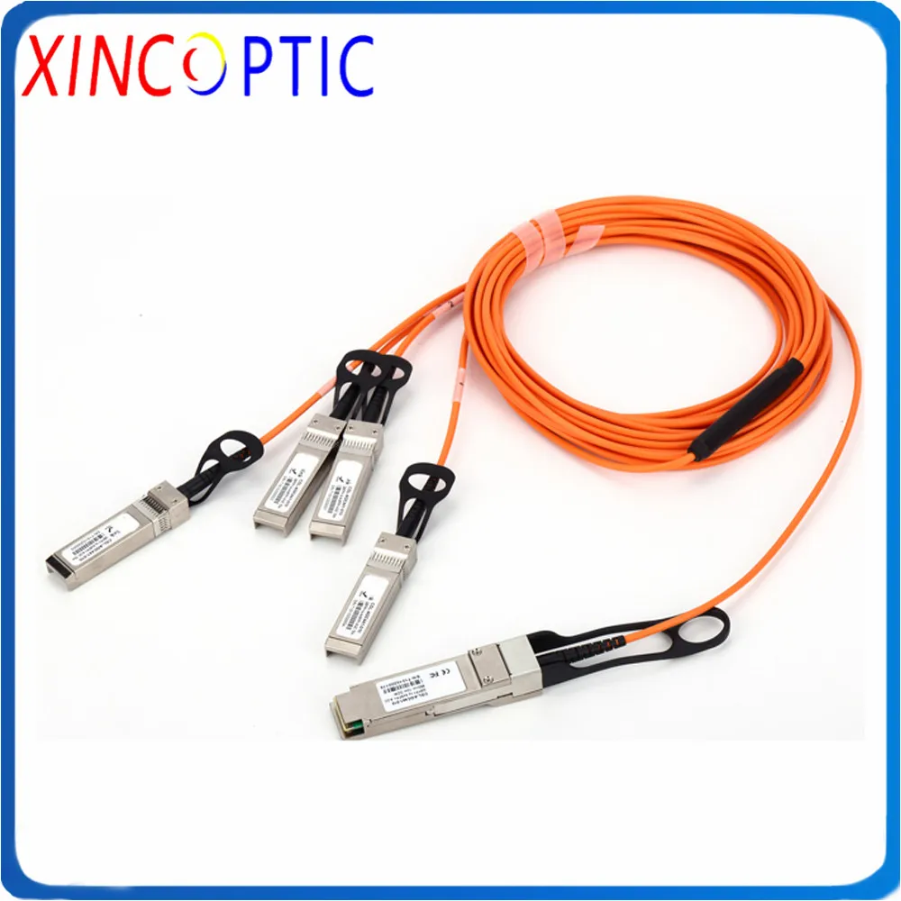 40G QSFP+ to 4x10SFP+ AOC 2M Cable, OM3 OM4 Active Optic Cable,40G QSFP+ to 4x10GSFP+ 2 Meters SFP Module Breakout Active Cable