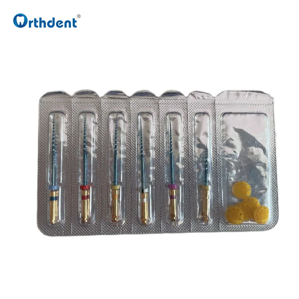 6 Pcs/Set Dental Niti Heat Activated Files Universal Endodontic Rotary Engine Root Canal File 04/06 Mixed 15-40# Dentistry Tools