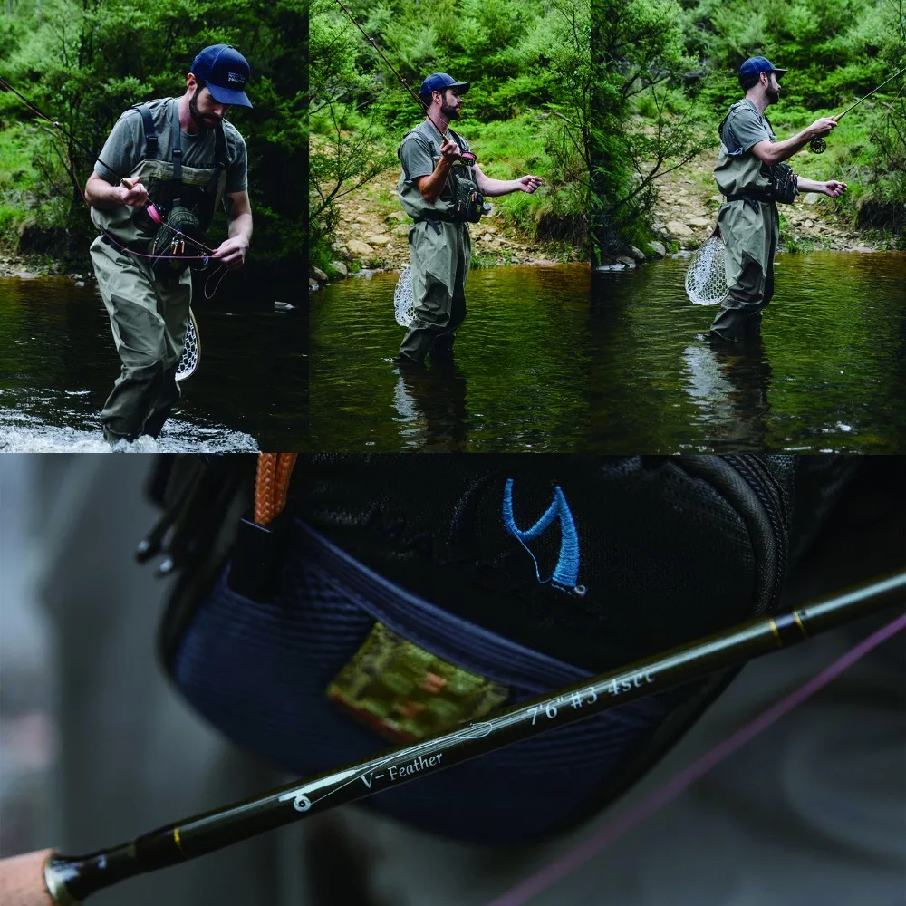 Maximumcatch V-Feather Fly Fishing Rod Small Stream Creek 30T+36T SK Carbon Light Fly Rod  With Carbon Fiber Tube