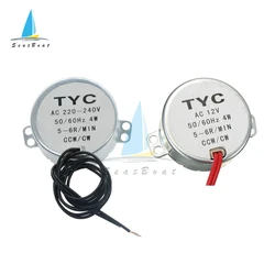 AC 240V 220V 12V 50/60Hz 4W Synchronous Motor 5-6RPM Robust Torque CCW/CW TYC-50 for Warm Air Blower