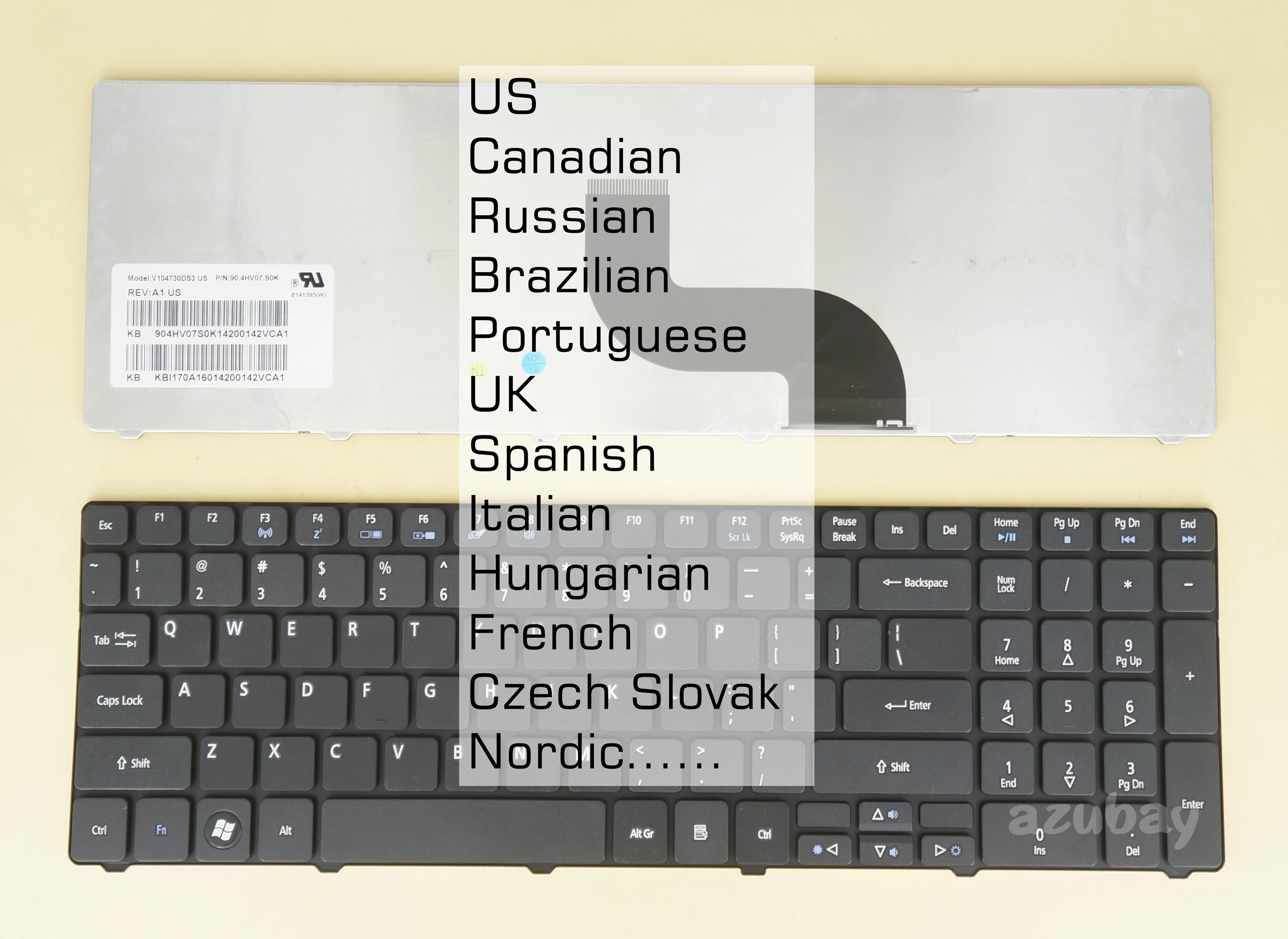 US Canadian Czech Slovak RU Spanish Keyboard for Acer Aspire 7739z 7739zG 7740 7740G 7741 7741G 7741Z 7741ZG 7745 7745G 7745Z