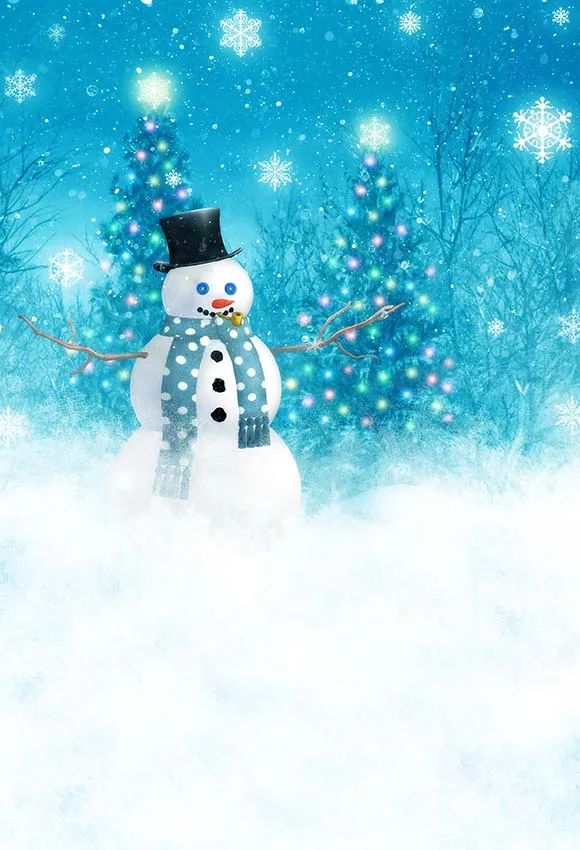 Avezano – arrière-plan de photographie de noël d'hiver, ciel étoilé, bonhomme de neige, château, décoration de Portrait de bébé, pour Studio Photo