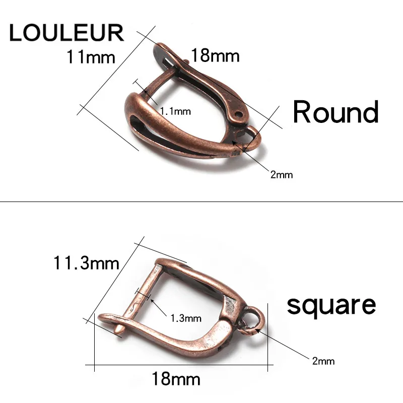 10 Stück U-förmige Ohrringe-Haken, vergoldet, französischer Ohrring-Haken, Ohrhaken, Hebel-Rückseite, Ohrring-Clips, offene Schleife, DIY-Schmuckherstellung – Detail 3