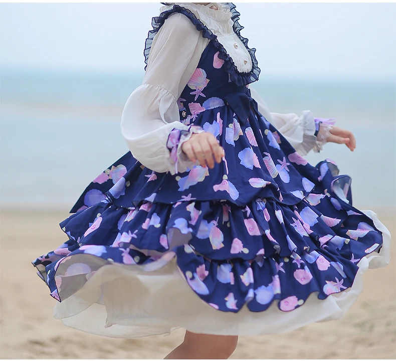 Prinses Victoriaanse Jurk Zoete Lolita Zachte Meisje Band Jurk Vintage Strik Leuke Hoge Taille Kawaii Meisje Gothic Lolita Cos Loli