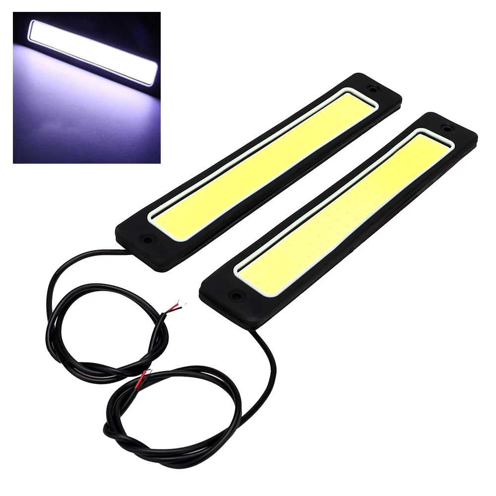2pcs Car-styling LED Car DRL Reversing Lamp COB Daytime Running Light Bendable Fog Lamp