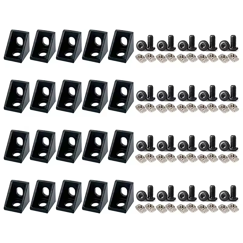 20Pcs Aluminum Profile Connector for Slot 6mm 2020 Series Aluminum Extrusion Profile Rail Accessories