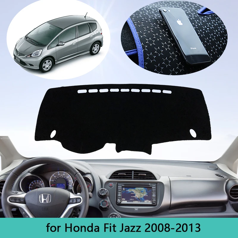 คุณภาพสูงบังแดด Dashmat Protector Anti-UV MAT Dashboard สําหรับ Fit JAZZ GE6 GE7 GE8 GE9 2008 ~ 2013 รถอุปกรณ์เสริม