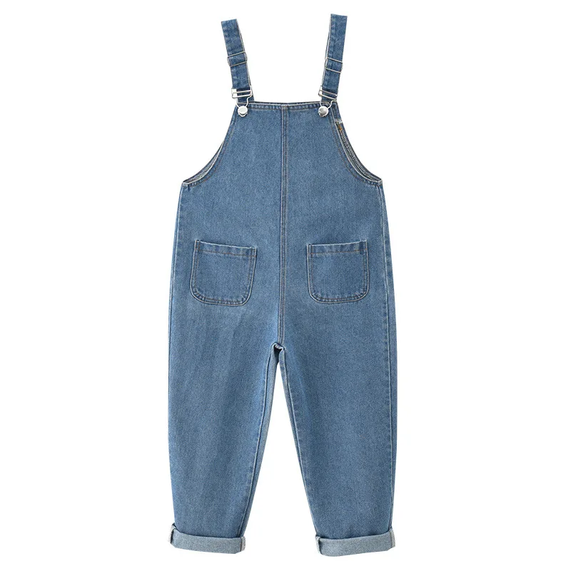 Summer Children\'S Clothing 2021 Spring Autumn Overalls New Korean Big Kids Fashion Style Bib Pants Trendy Girls Jeans Bib Pants