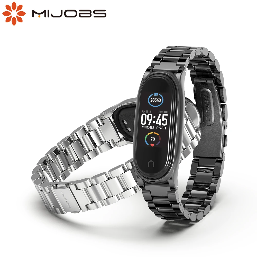 Для Mi Band 5 4 3 Металлический смарт-браслет для Mi Band 5, ремешок Opaska Bend 4, браслет для Xiaomi Correa Miband 3 NFC Global