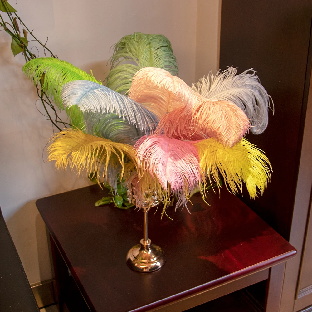 10PCS Natural Ostrich Feather DIY Craft Accessories for Wedding  Centerpieces table Decoration High Quality Plumes 15-40cm/6-16”