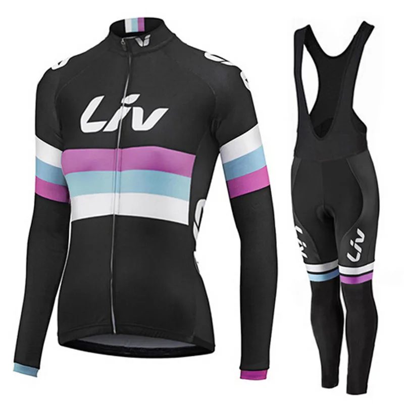 

LIV Women Cycling Jersey Set Spring Breathable Mountain Bike Uniform Long Sleeve Cycling Bicycle Clothing For Woman 2021