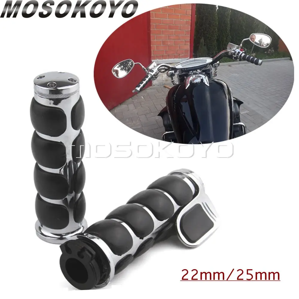 7.8''/25mm Motorcycles Handlebar Grip For Harley Yamaha Honda Shadow Aero VT750 VTX1300 VTX1800 Universal 22mm & 1'' Hand Grips