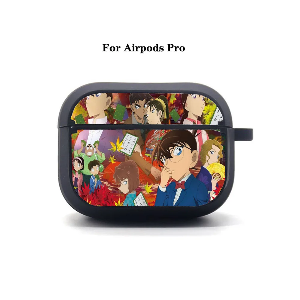 อะนิเมะนักสืบ Conan AirPods Pro กรณีปกคลุม Apple AirPods Pro หูฟังซิลิโคนกระเป๋าซิลิโคนบลูทูธหูฟังป้องกันกรณี