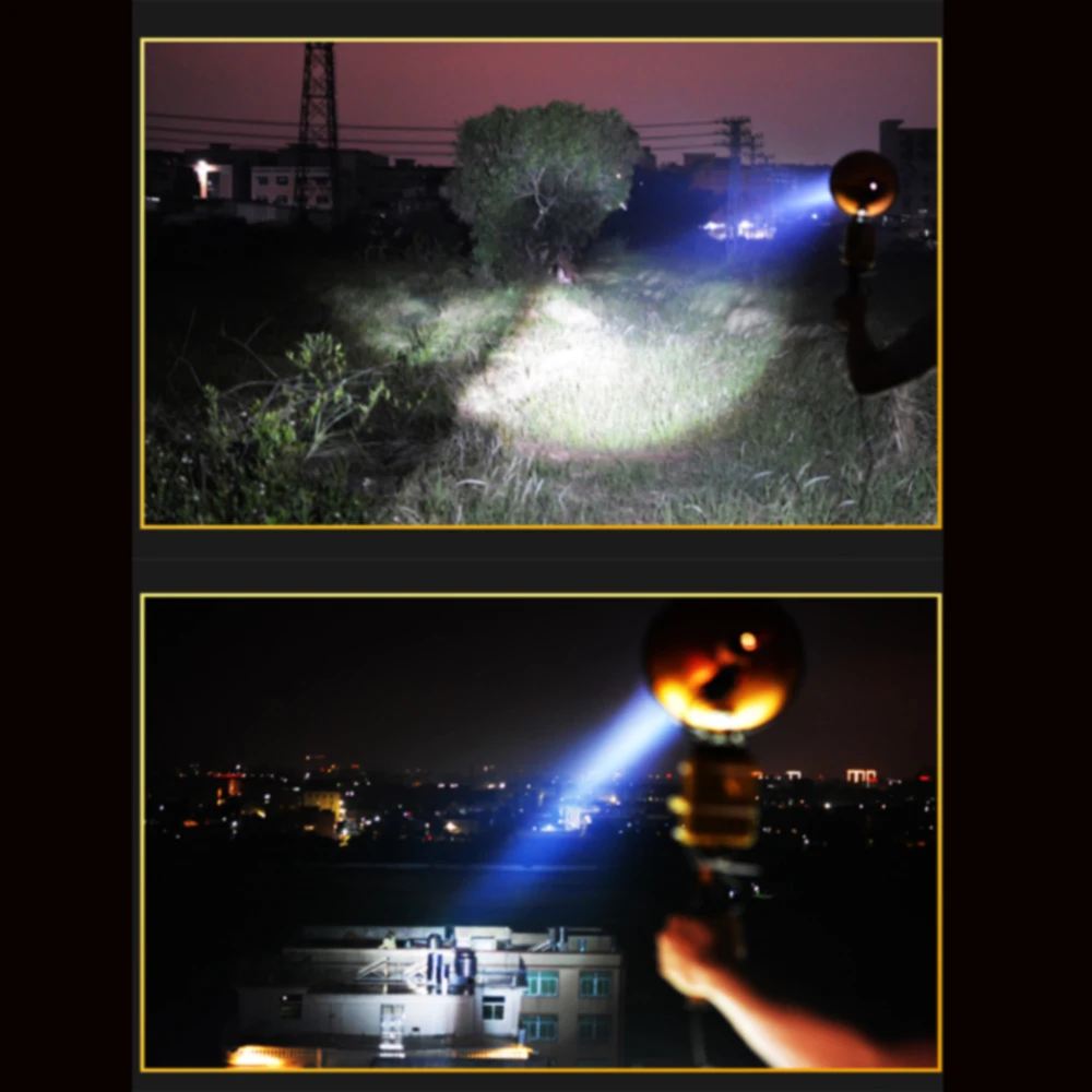 High power 300W xenon headlamp portable lamp strong light long shot 3000mHID headlight external 12V battery