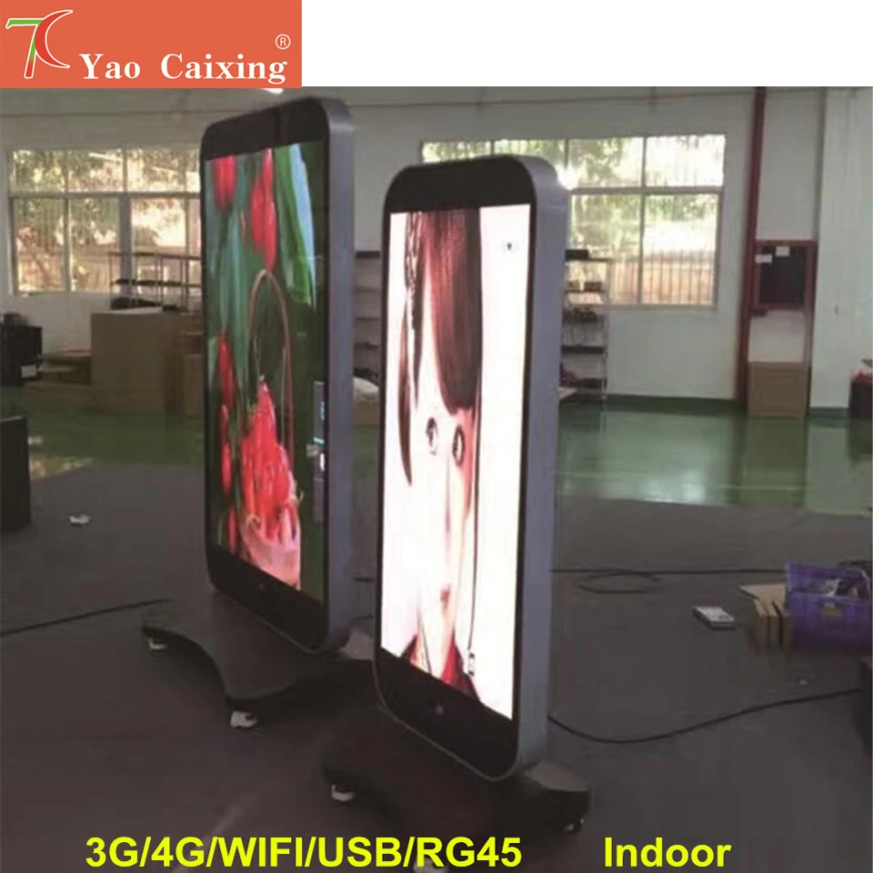 Customized outdoor waterproof advertising display advertising machine,P4/P5/P6 Column type color waterproof display screen