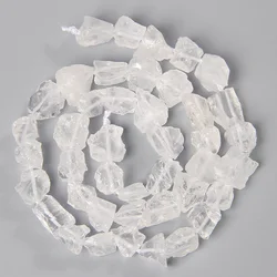 20 pcs 7-11MM Transparent Natural White Clear Crystal Quartz Beads Mineral Semi-precious Stones Bead For Diy Jewelry Making Bulk