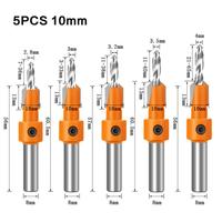 Countersink Drill Slot Bit 8mm Shank with Depth Stop for Wood Hole Screw Cutter Adjustable with Hex Key Wrench Power Tool supply