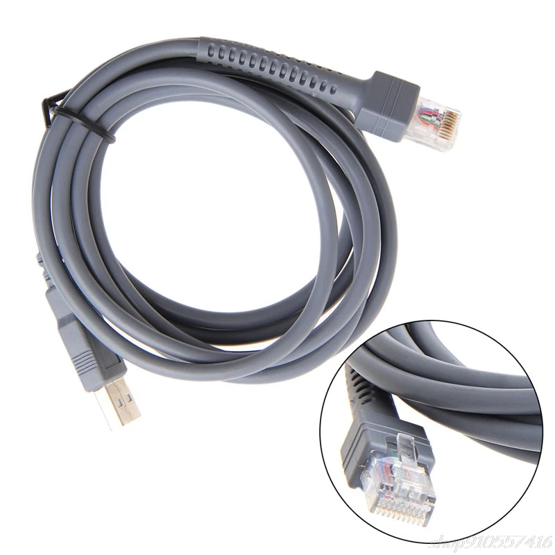 2M Symbol Barcode Scanner USB Cable LS1203 LS2208 LS4208 LS3008 CBA-U01-S07ZAR O02 20 Dropshipping