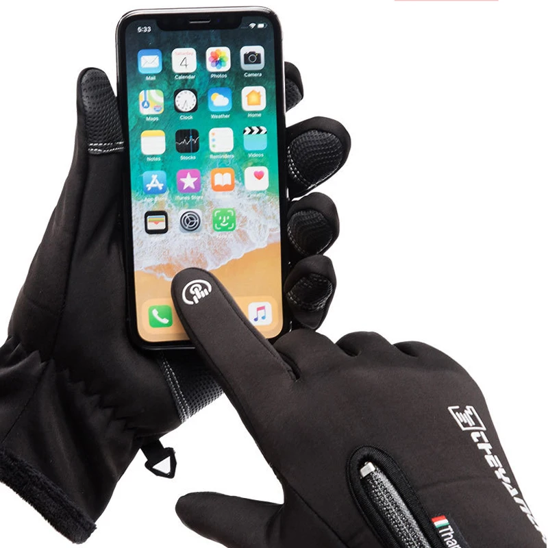 Motorcycle Gloves Racing Moto Motorbike Motocross Riding Glove Motorcycle Winter Plus velvet Warm Thermal Full Finger Waterproof