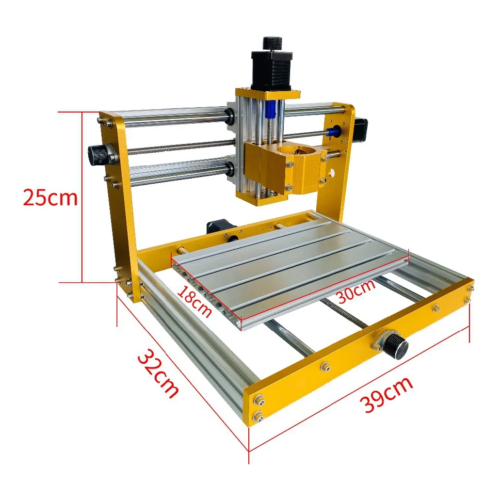 CNC 3018 Plus Metal Router Nema17/23 Stepper 52mm Spindle CNC Wood Router,Pcb Milling Machine,Craved On Metal