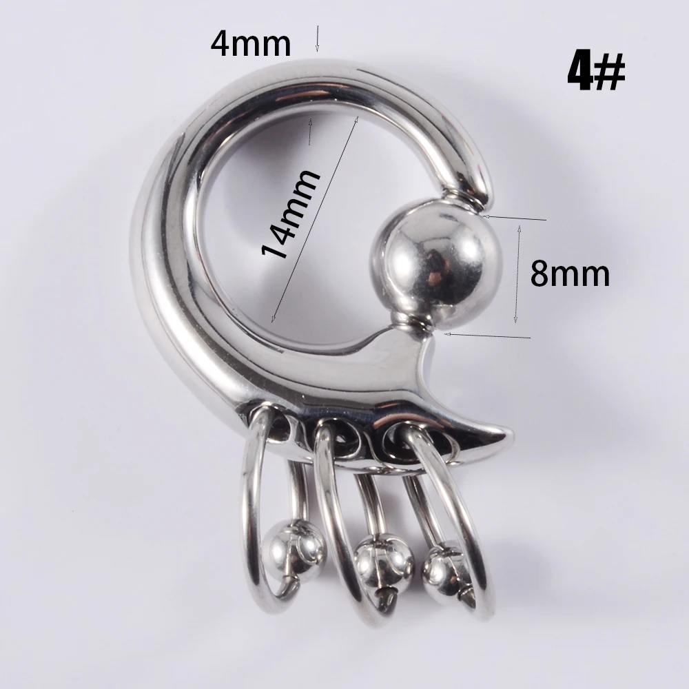 1Pc Dangling Earring Captive Bead Rings Piercing Ear Weight Gauge Expander Plugs Stretchers Body Jewelry 3mm 4mm 5mm 6mm