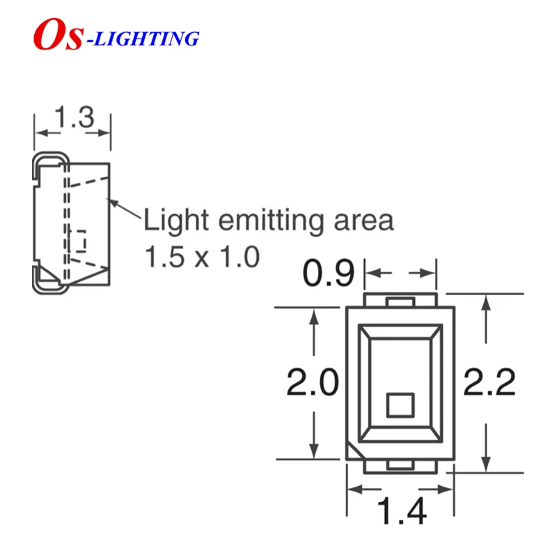 50pcs LS M67K LSM67K MINI 0805 RED SMD LED 2mA 1.8V 630NM - 643NM 8.78mcd 2.0*1.4mm Light Beads Lamps ( LS M67K-H2L1-1-Z )