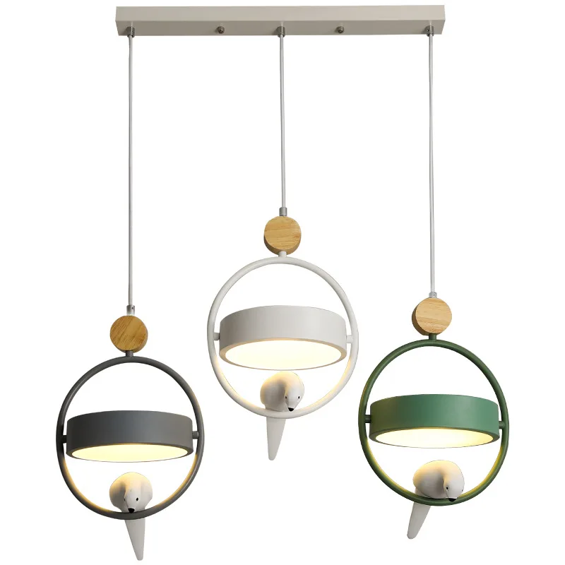 الشمال Led داخلي Vogel Hanglamp Keuken Eetkamer Opknoping مصباح Armatuur الحديثة المنازل ديكور قطرة Verlichting