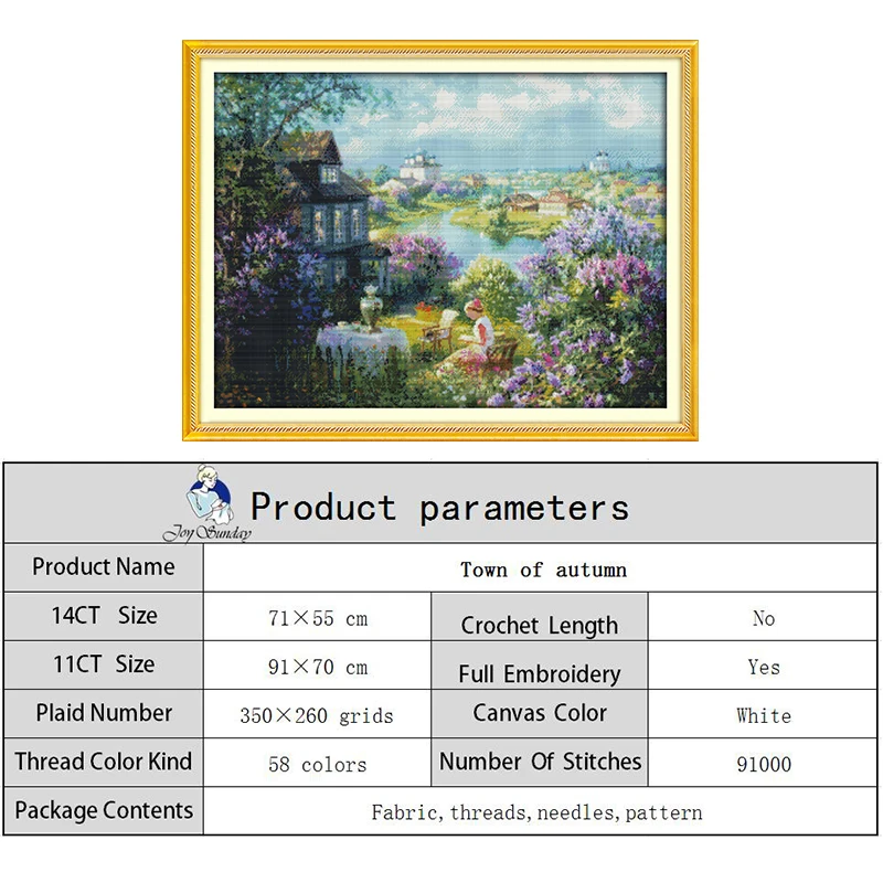 Bela Pintura Pastoral Paisagem, Ponto Cruz Kit, Aida14ct 11ct, lona de impressão, Costura Bordado, Bordado