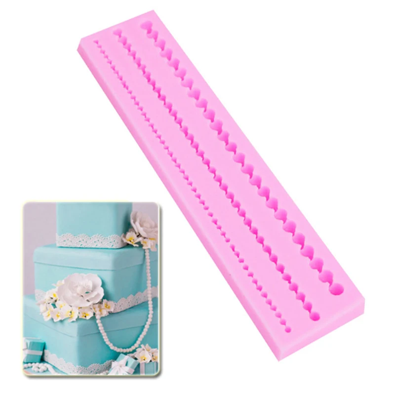 15 Kinds Pearls & Rope Silicone Molds Fondant Chocolate Candy Gumpaste Lollipop Crystal Epoxy Soft Clay UV Resin Bake Tools C368