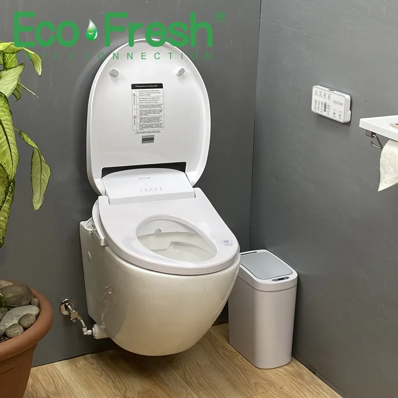 Imagem -02 - Ecofresh-assento Inteligente para Banheiro Elétrico Cobertura para Bidê Banho Limpeza a Calor Massagem Seca Cuidados para Crianças e Mulheres Antigas