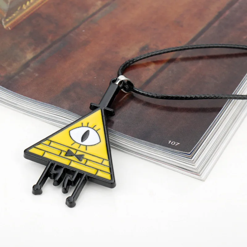 Animation Gravity Falls Bill Action Figure Dolls Pendant Necklaces Cute Collar Jewelry Fashion Jewelry Accessories Necklace Gift