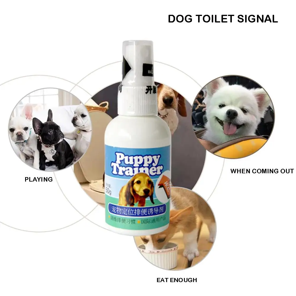 50ML สุนัขไม่เต็มเต็งการฝึกอบรมสเปรย์ไม่เต็มเต็ง Trainer Pet Corrector ท่องเที่ยวสัตว์เลี้ยง Pee ที่จุดคงที่ปัสสาวะ Trainer สำหรับสุนัขแมว
