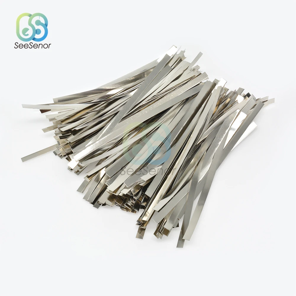 1 Pack 18650 Li-ion Battery Nickel Sheet Plate Nickel Plated Steel Belt Strip Connector for Spot Welding Machine Battery Welders