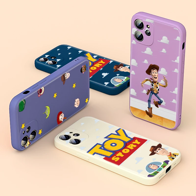 Toy Story Animation For Apple iPhone 14 13 12 mini 11 8 7 XS XR SE 2020 Pro Max Plus Liquid Silicone Soft Phone Case