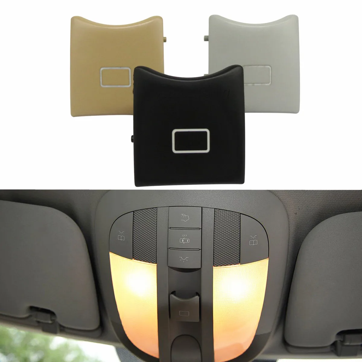 For Mercedes Benz W164 W251 Sunroof Window ABS Button Roof Light Control Panel Switch Replacement .