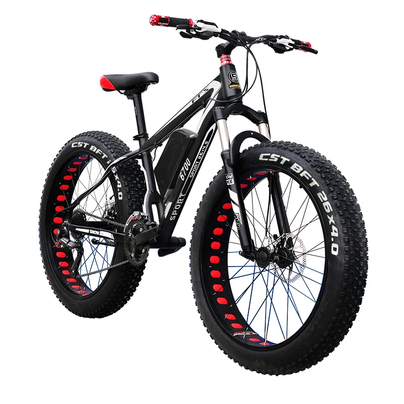 FAT EBIKE  26 Electric mountain bike fat tire electric snow ebike 48V li-ion battery 1500w rear wheel motor Hydraulic  E-MTB