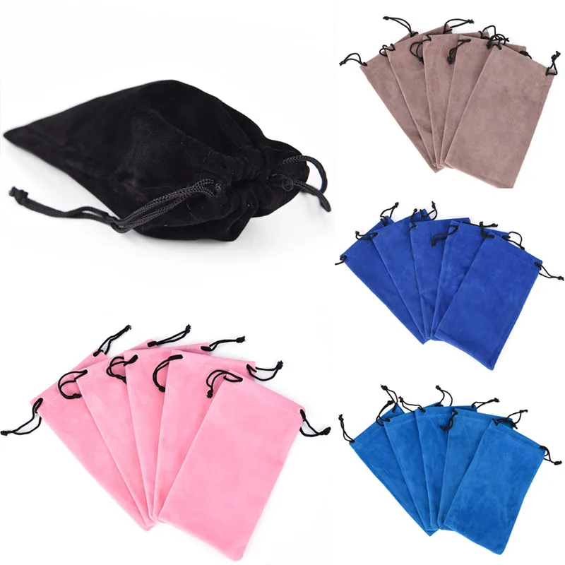 

10pcs/lot Drawstring Sunglass Bag Very Soft Eyeglasses Pouch Eyewear Cases Bags In Velvet Material