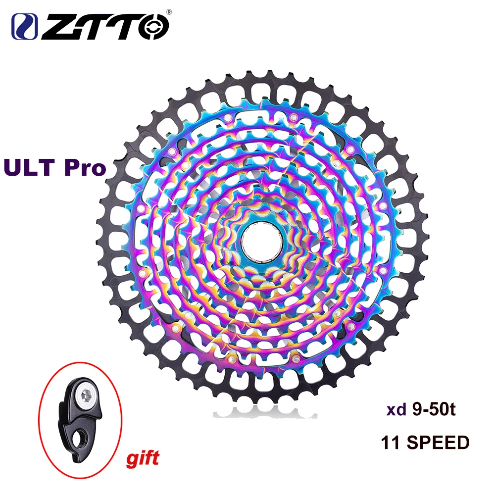 Ultimate MTB 11 Speed 9-50T ULT Pro XD Rainbow Cassette Ultralight 11s XD Cassette Colorful ULT pro 11v  k7 Sprocket 380g