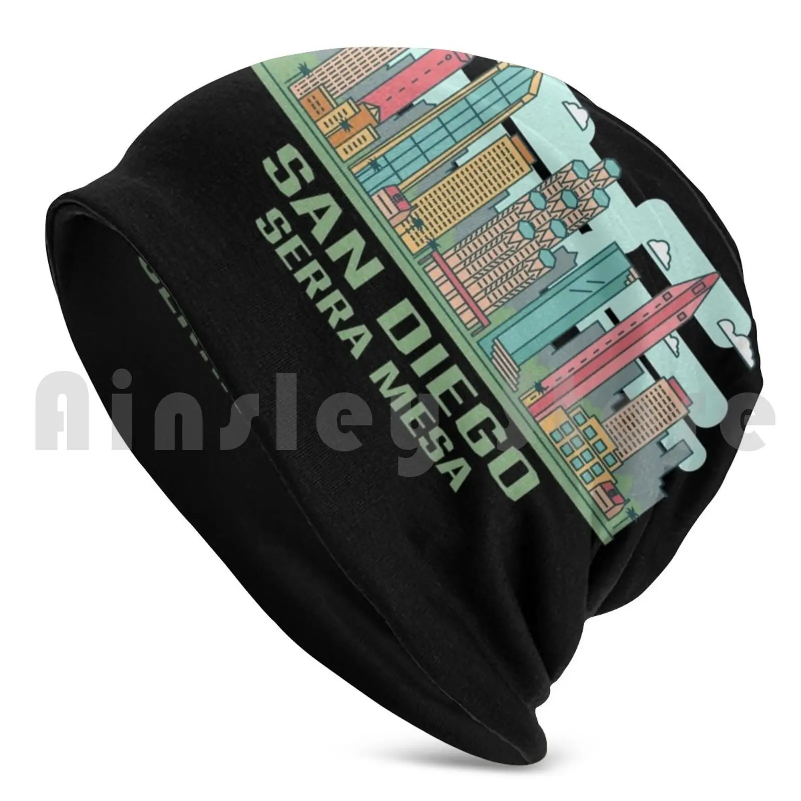 San Diego Serra Mesa California Skyline Beanies Knit Hat Hip Hop San Diego Serra Mesa San Diego Serra Mesa