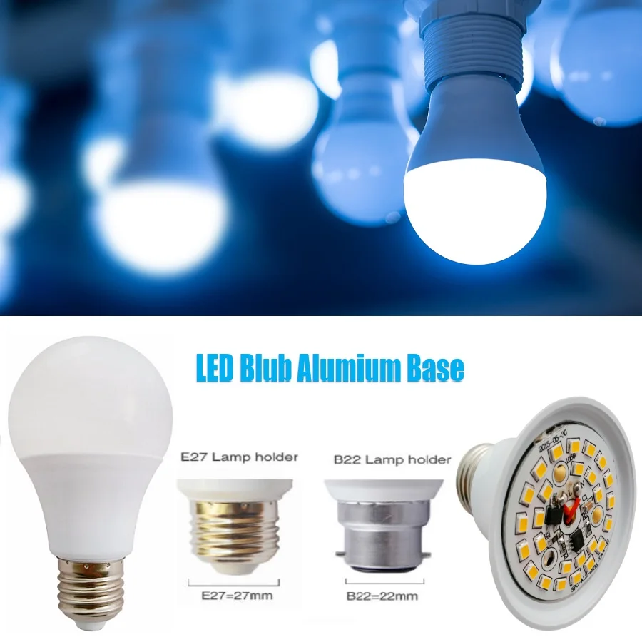 Bombilla LED E27 B22, lámpara de lectura para dormitorio, luz descendente, 3W, 6W, 9W, 12W, 15W, 18W, 110V, 220V, blanco frío y cálido