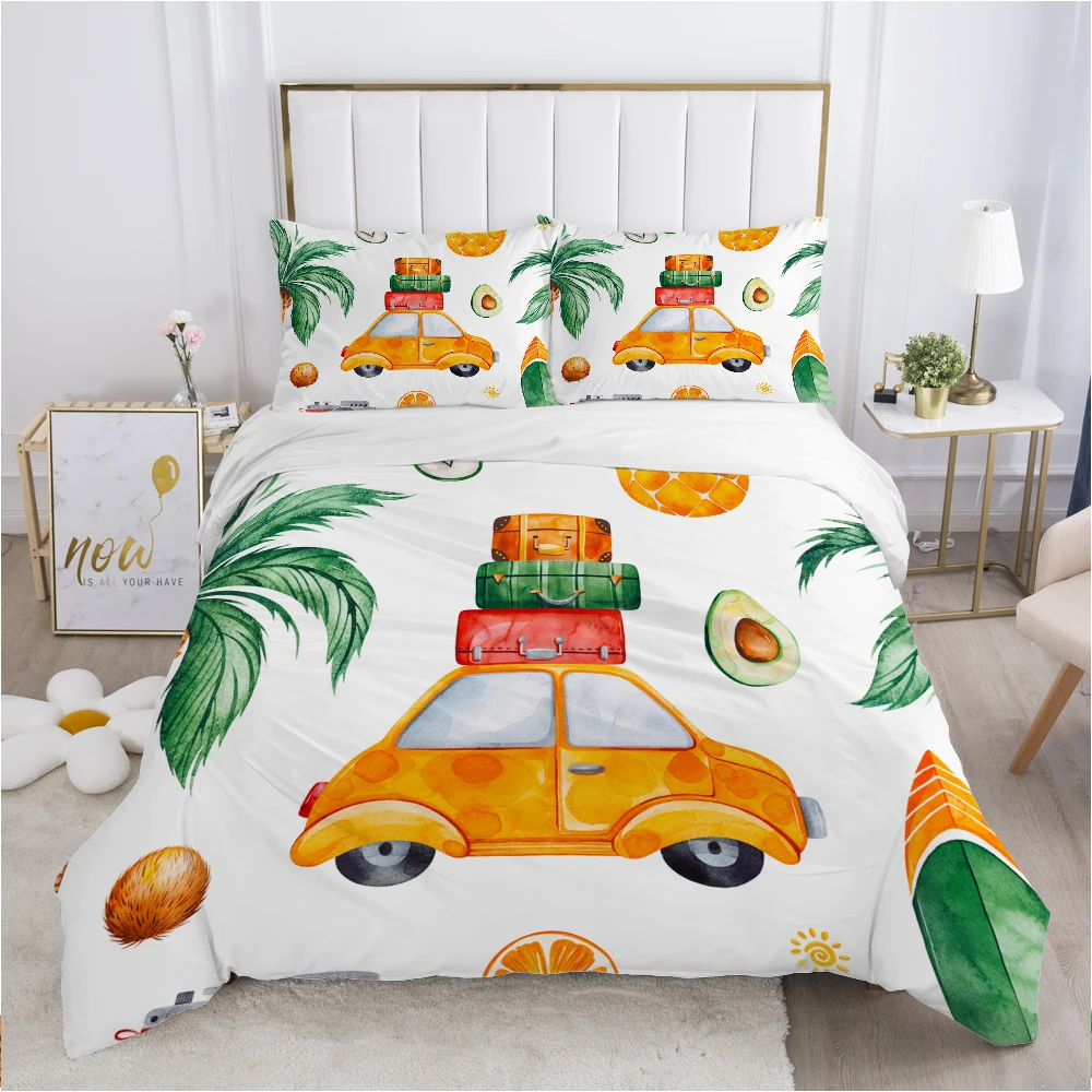 Children Bedding set for Kids Baby Child 140x200 200x200 Quilt/Duvet Cover Set Pillowcase Bed linens bedclothes Single car