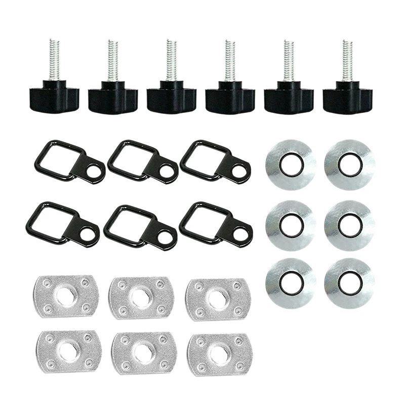 Hardtop Quick Removal Thumb Screw D-Rings Kit for Jeep Wrangler CJ YJ TJ JK JKU