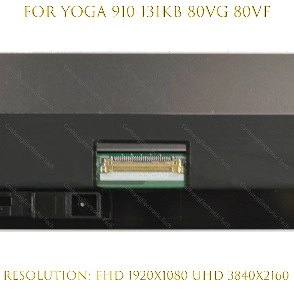 Imagem -03 - para Lenovo Yoga 91013 Yoga910-13ikb 80vg 80vf 13.9 Laptop Painel de Exibição de Tela Lcd Portátil Uhd 4k 3840*2160 Fhd 1920*1080 5d10m35047