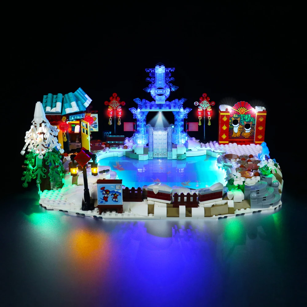 Vonado LED Lighting Set for 80109 Lunar New Year Ice Festival Collectible Bricks Toy Light Kit, Not Included the Building Model