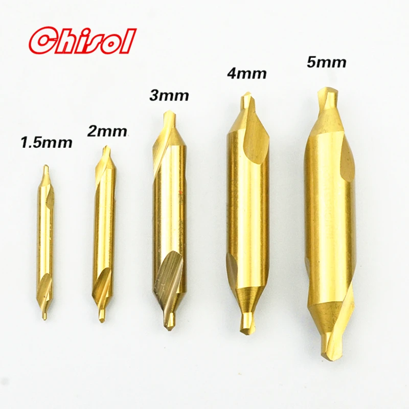 1mm 1.5mm 2mm 3mm 4mm 5mm 6mm A Type 10pcs/set HSS CO M35 60 degree with cobalt spiral center drill Processing stainless steel