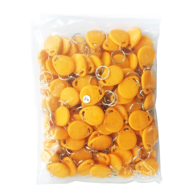 KinJoin 100Pcs/lot 125khz RFID EM4100 TK4100 Key Fobs Token Tags Keyfobs Keychain ID Card Read Only Access Control RFID Card