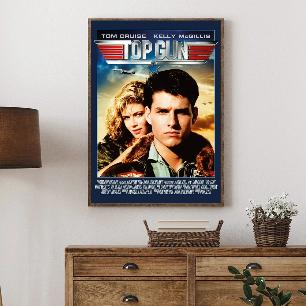 Top Gun Movie Poster Cover Retro Home Mural Decoration Canvas Picture Printing Gift (No Frame)