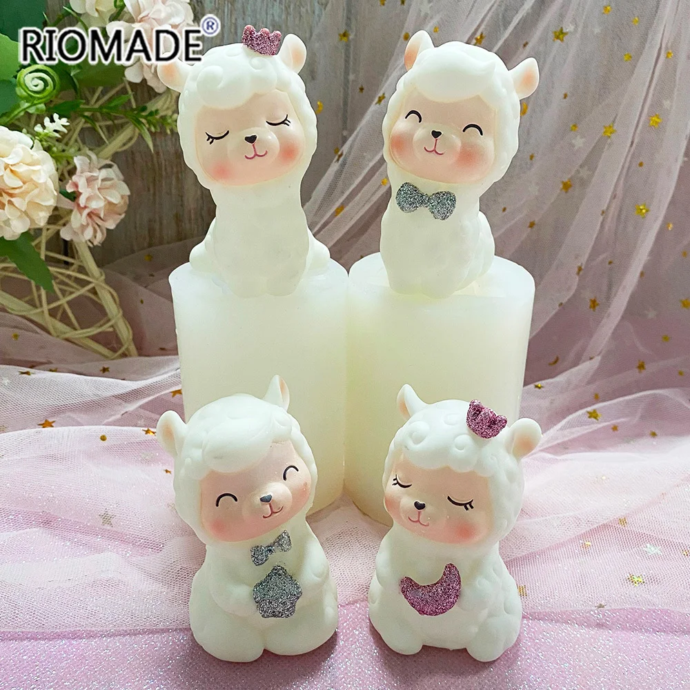 4 Styles 3D Sheep Silicone Mold For Cake Decorating Tools Candle Making Dessert Cake Molds Form Plaster Decoration Mould S0661YT