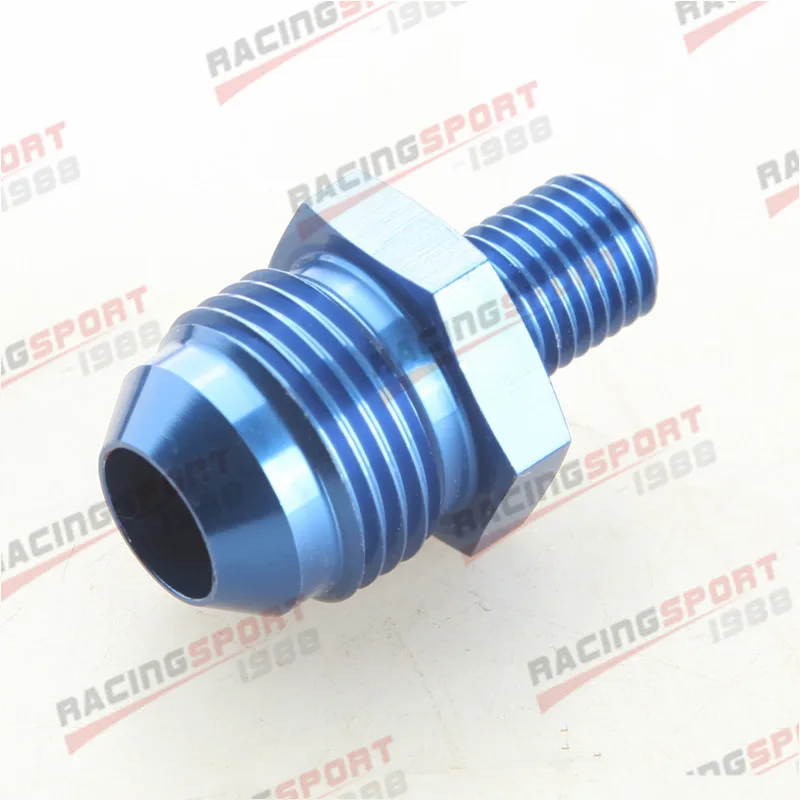 

-8AN 8AN AN8 Male Flare To M10x1.5 Metric Straight Fitting Blue